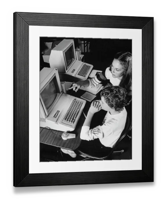 Framed Print : Computer Class Framed Print : Computer Class
