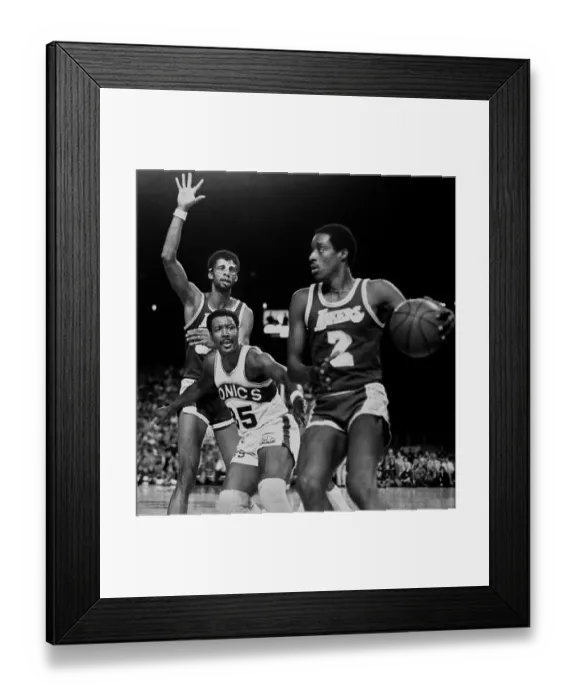 Framed Print : NBA - Los Angeles Lakers Vs Seattle SuperSonics Framed Print : NBA - Los Angeles Lakers Vs Seattle SuperSonics