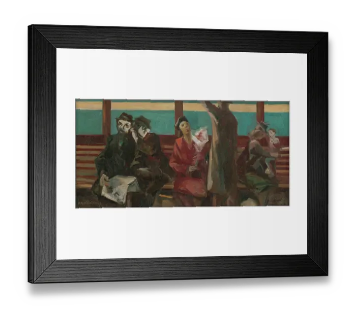 Framed Print : On A Tram (Gossips) Framed Print : On A Tram (Gossips)