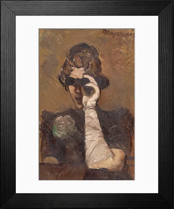 Framed Print : A Lady With Opera Glasses Framed Print : A Lady With Opera Glasses