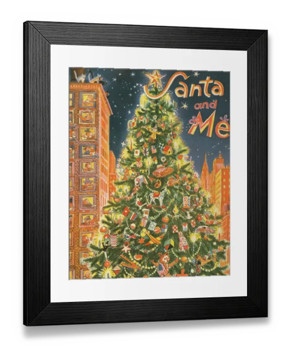 Framed Print : Santa and Me - Tree Framed Print : Santa and Me - Tree