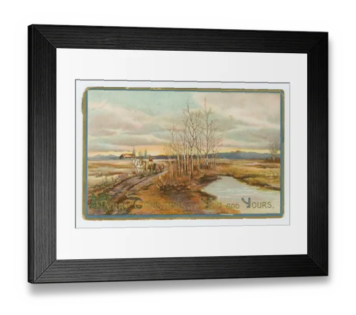 Framed Print : Christmas Postcard Framed Print : Christmas Postcard