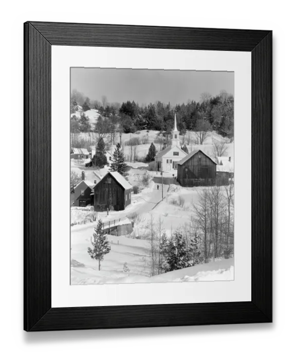 Framed Print : 1970s WINTER SCENIC OF Framed Print : 1970s WINTER SCENIC OF