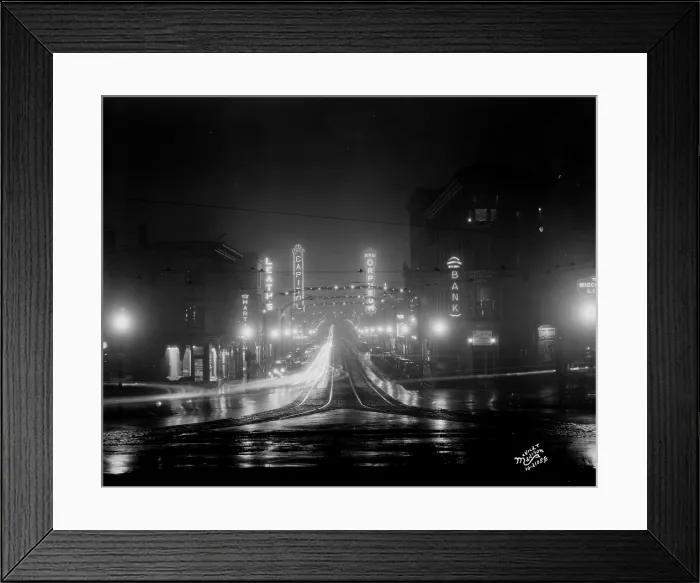 Framed Print : State Street Neon Signs at Night Framed Print : State Street Neon Signs at Night