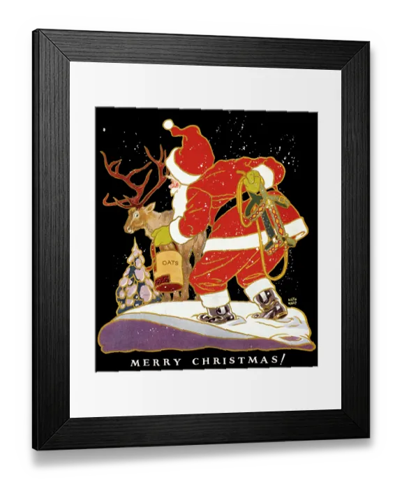 Framed Print : 1920s DRAWING OF SANTA Framed Print : 1920s DRAWING OF SANTA