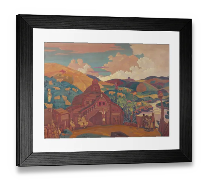 Framed Print : The Three Joys, 1916. Artist: Roerich, Nicholas (1874-1947) Framed Print : The Three Joys, 1916. Artist: Roerich, Nicholas (1874-1947)