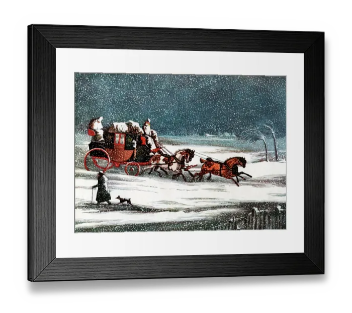 Framed Print : 1800s 1830s WINTER SNOW Framed Print : 1800s 1830s WINTER SNOW