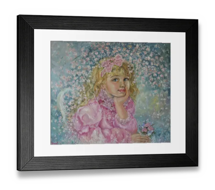 Framed Print : The angel of cherry blossoms. Artist: Sugai, Yumi Framed Print : The angel of cherry blossoms. Artist: Sugai, Yumi