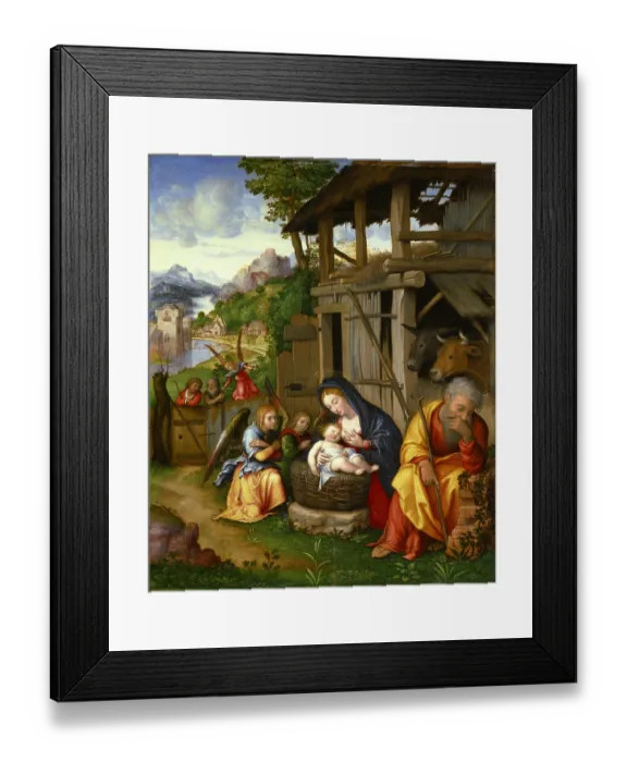 Framed Print : Nativity, ca 1515. Artist: Leonbruno, Lorenzo (1480-1537) Framed Print : Nativity, ca 1515. Artist: Leonbruno, Lorenzo (1480-1537)