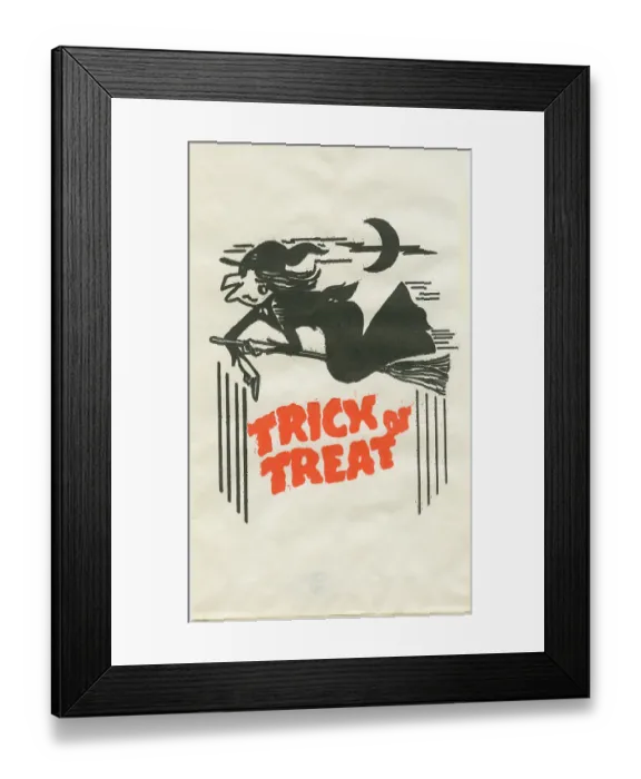 Framed Print : Trick or Treat - Flying Witch Framed Print : Trick or Treat - Flying Witch