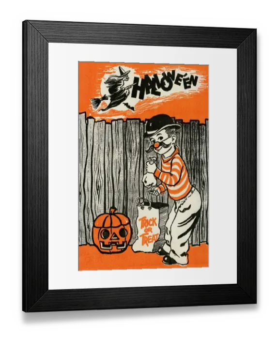 Framed Print : Trick or Treat - Hobo Framed Print : Trick or Treat - Hobo