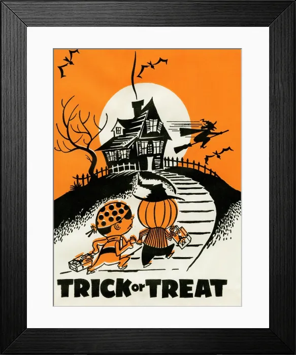 Framed Print : Trick or Treat - Witch's House
