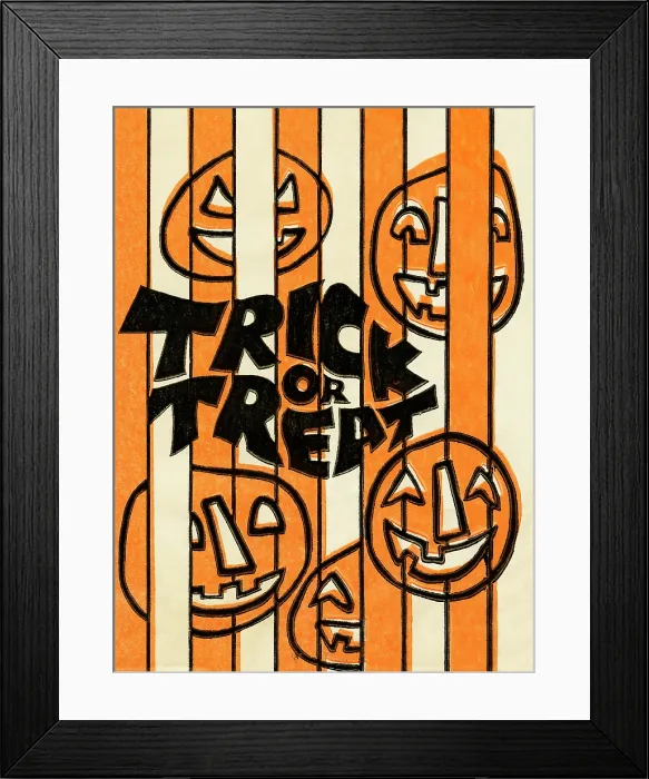 Framed Print : Trick or Treat - Stripes
