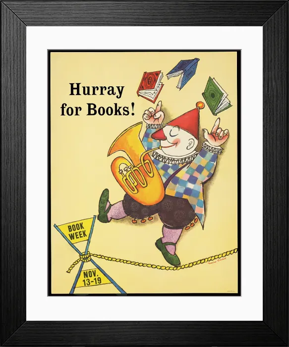 Framed Print : Hurray for books! Framed Print : Hurray for books!