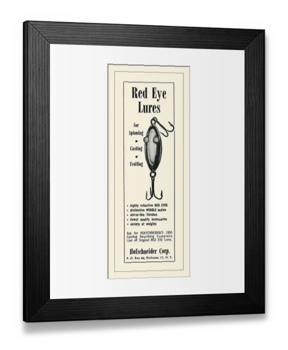 Framed Print : Red Eye Lures Framed Print : Red Eye Lures