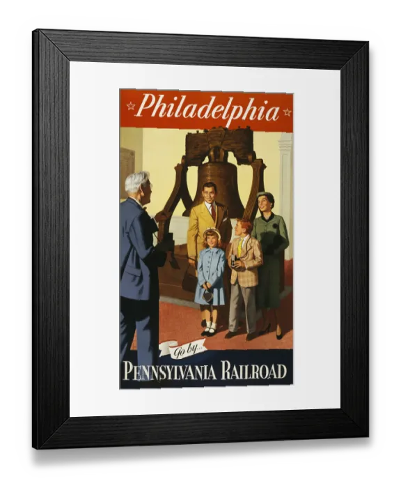 Framed Print : Philadelphia. Go by... Pennsylvania Railroad Framed Print : Philadelphia. Go by... Pennsylvania Railroad