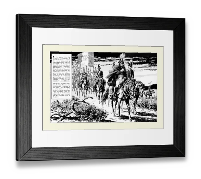 Framed Print : Santa Anna Marching North Framed Print : Santa Anna Marching North