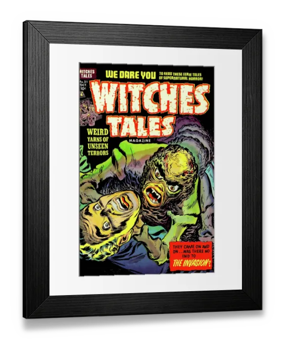 Framed Print : Witches Tales #21 The Invasion? Framed Print : Witches Tales #21 The Invasion?