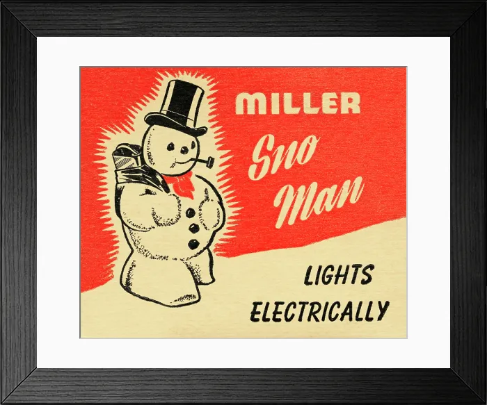 Framed Print : Miller Sno Man Framed Print : Miller Sno Man