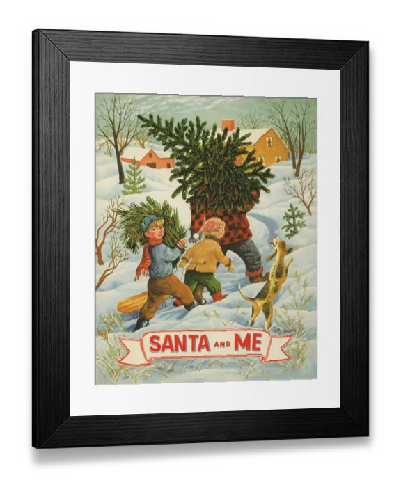 Framed Print : Santa and Me - New Tree Framed Print : Santa and Me - New Tree