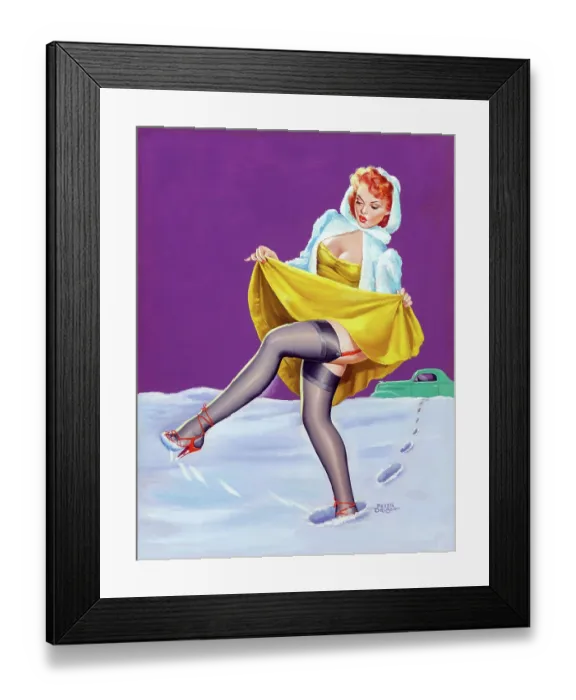 Framed Print : Deep Snow. Cover art to Wink magazine, February 1951 Framed Print : Deep Snow. Cover art to Wink magazine, February 1951