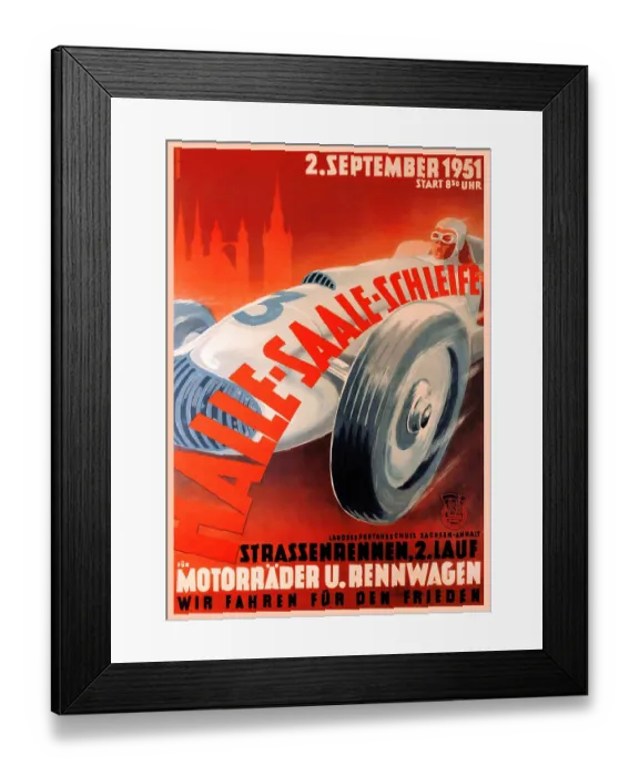 Framed Print : Halle Saale Schleife 1951 Framed Print : Halle Saale Schleife 1951