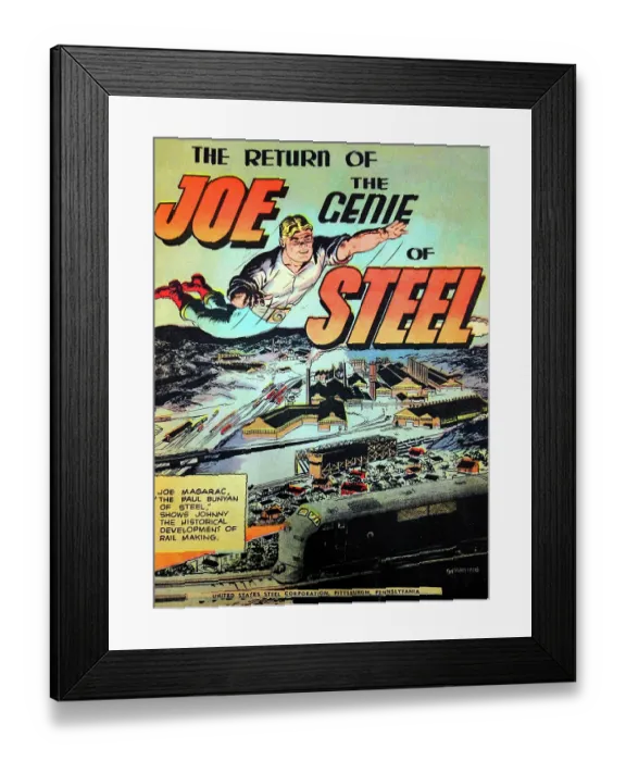 Framed Print : The Return of Joe the Genie of Steel Framed Print : The Return of Joe the Genie of Steel