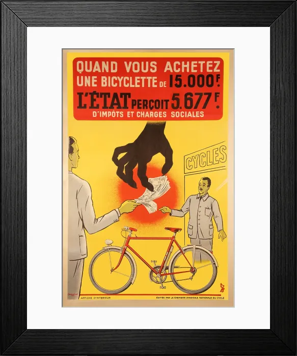Framed Print : Quand Vous Achetez Une Bicyclette Framed Print : Quand Vous Achetez Une Bicyclette