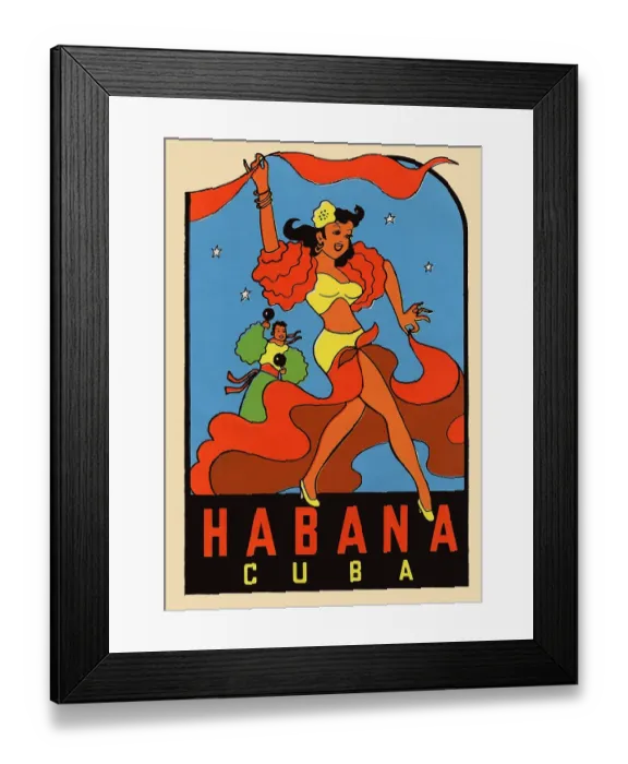 Framed Print : Havana Cuba Decal B-9 Framed Print : Havana Cuba Decal B-9