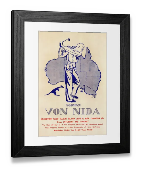 Framed Print : Exhibition Golf Match Island Club Framed Print : Exhibition Golf Match Island Club