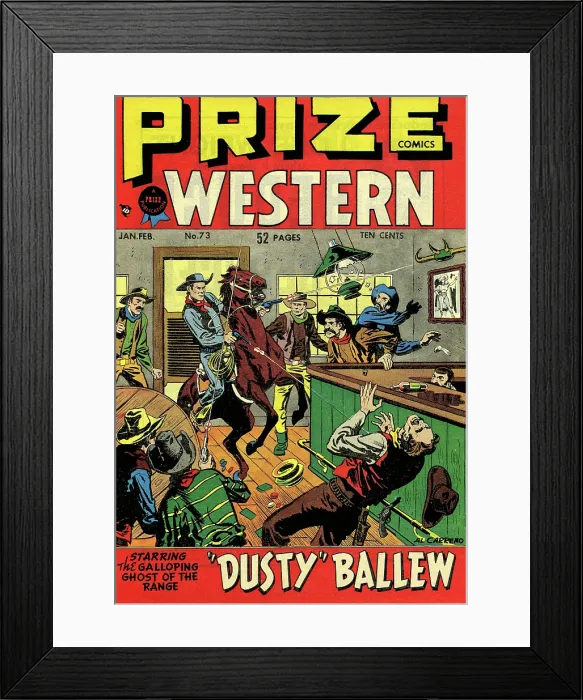 Framed Print : Prize Comics Western #73 (Feature, 1949) Framed Print : Prize Comics Western #73 (Feature, 1949)