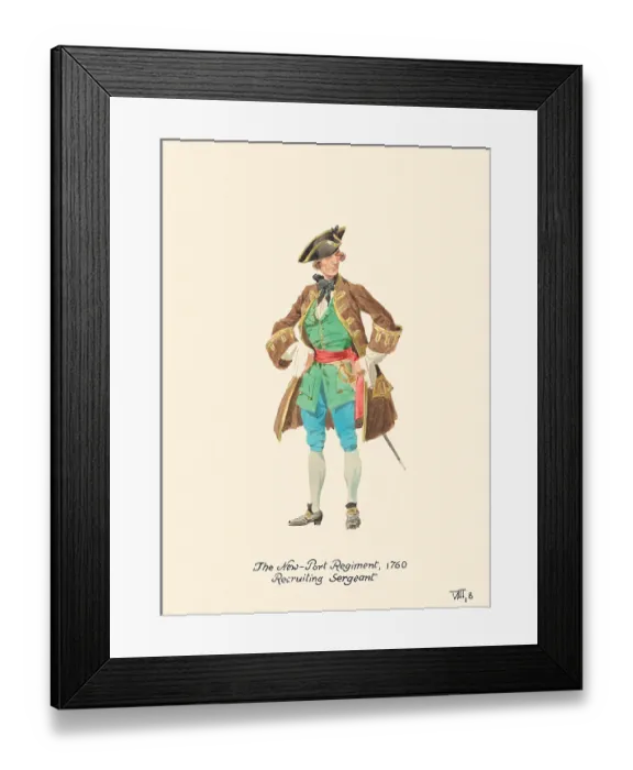 Framed Print : New-Port Regiment Recruiting sergeant Framed Print : New-Port Regiment Recruiting sergeant