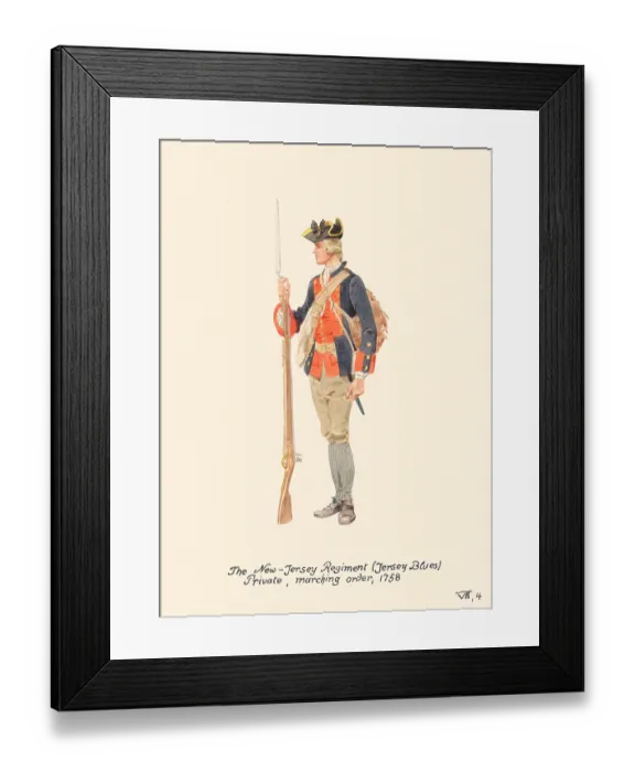 Framed Print : New-Jersey Regiment Private Framed Print : New-Jersey Regiment Private