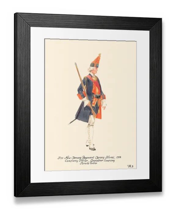 Framed Print : New-Jersey Regiment Company officer Framed Print : New-Jersey Regiment Company officer