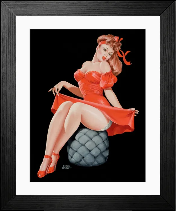 Framed Print : Pin-Up in Red Framed Print : Pin-Up in Red