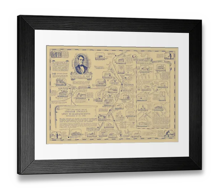 Framed Print : Abraham Lincoln's Visit to Massachusetts Framed Print : Abraham Lincoln's Visit to Massachusetts