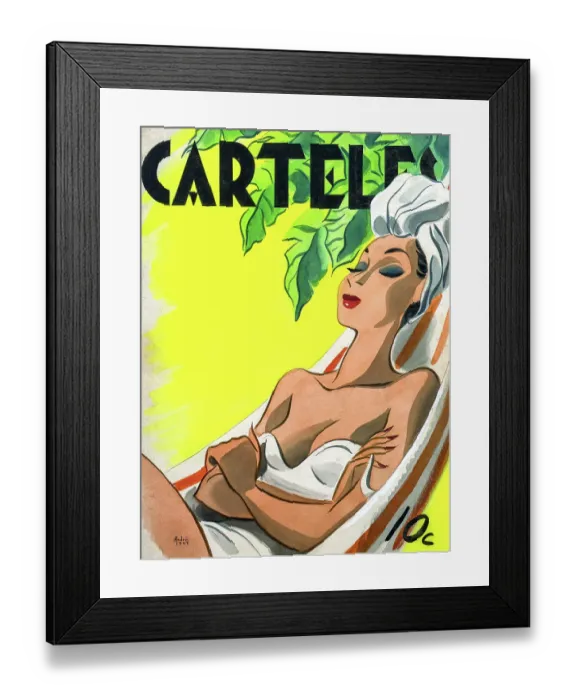 Framed Print : Carteles: Sleeping in the Hammock Framed Print : Carteles: Sleeping in the Hammock