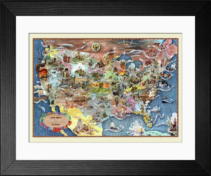 Framed Print : America, its history