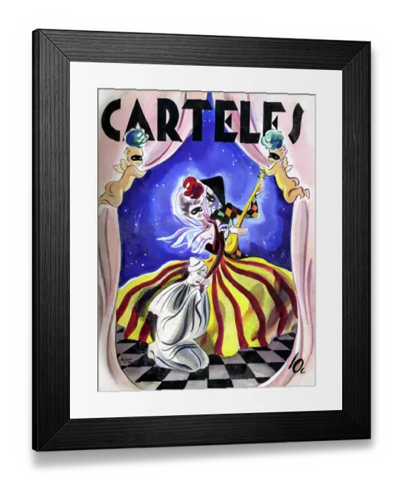 Framed Print : Carteles: Masquerade Theater Framed Print : Carteles: Masquerade Theater