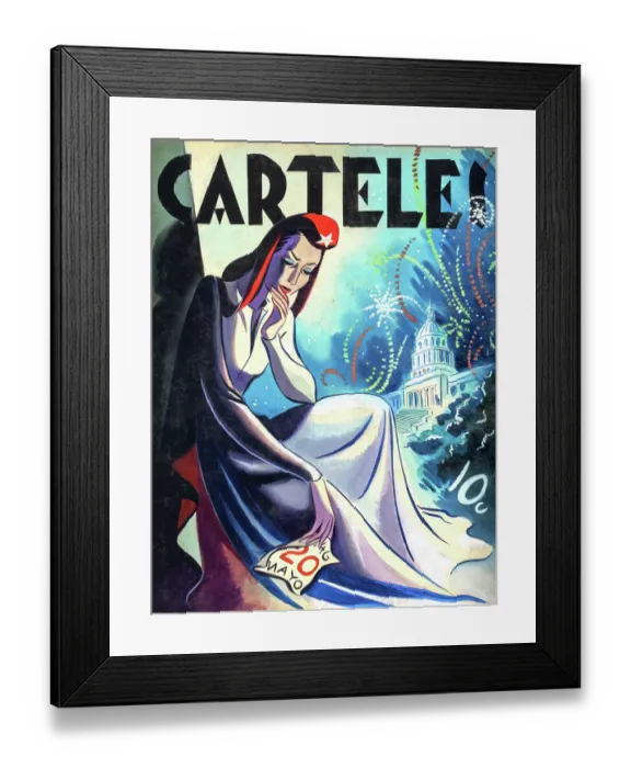 Framed Print : Carteles: Captial Fireworks Framed Print : Carteles: Captial Fireworks