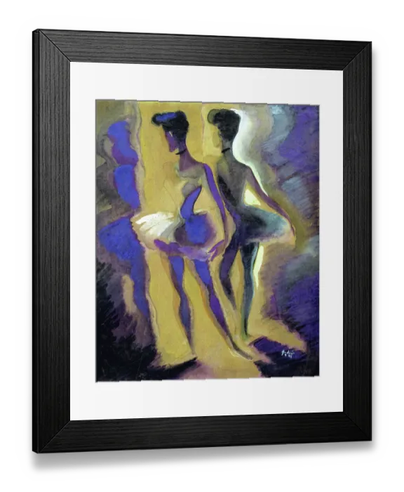Framed Print : Ballerinas Off Stage
