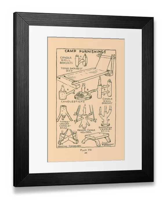 Framed Print : Camp Furnishings II Framed Print : Camp Furnishings II