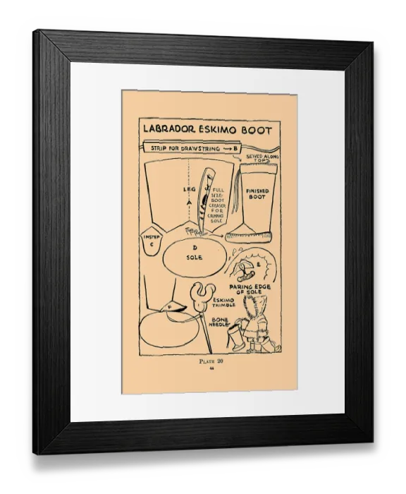 Framed Print : Labrador Eskimo Boot Framed Print : Labrador Eskimo Boot