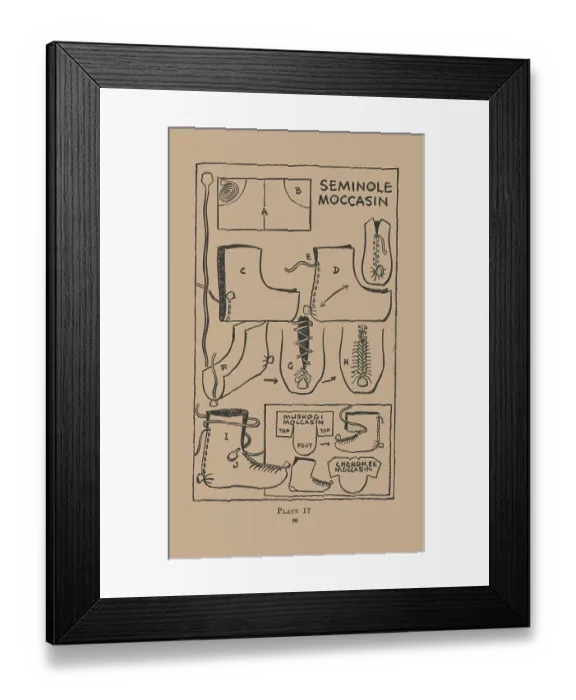 Framed Print : Seminole Moccasin Framed Print : Seminole Moccasin