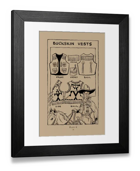 Framed Print : Buckskin Vests Framed Print : Buckskin Vests
