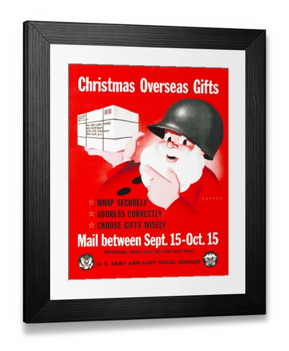 Framed Print : Christmas overseas gifts : mail between Sept. 15-Oct. 15