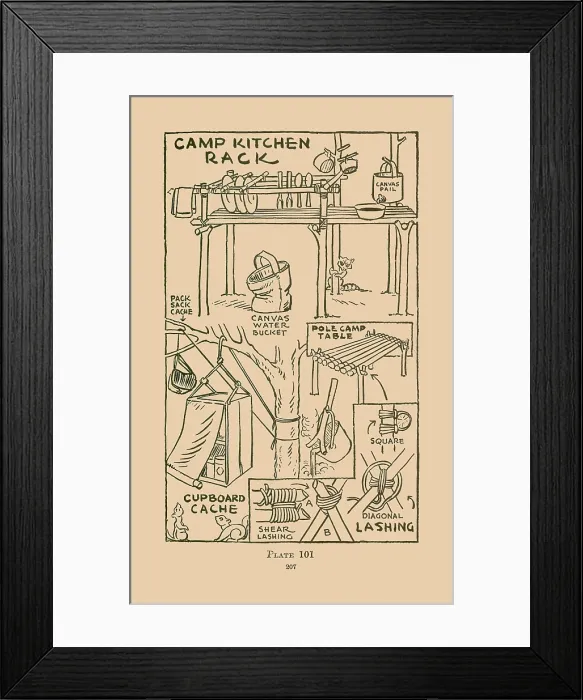 Framed Print : Camp Kitchen Rack Framed Print : Camp Kitchen Rack