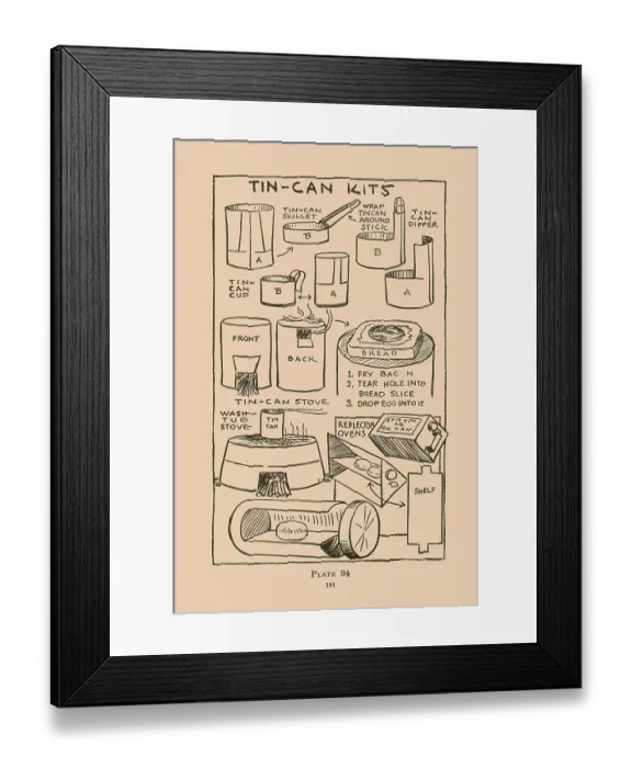Framed Print : Tin-Can Kits