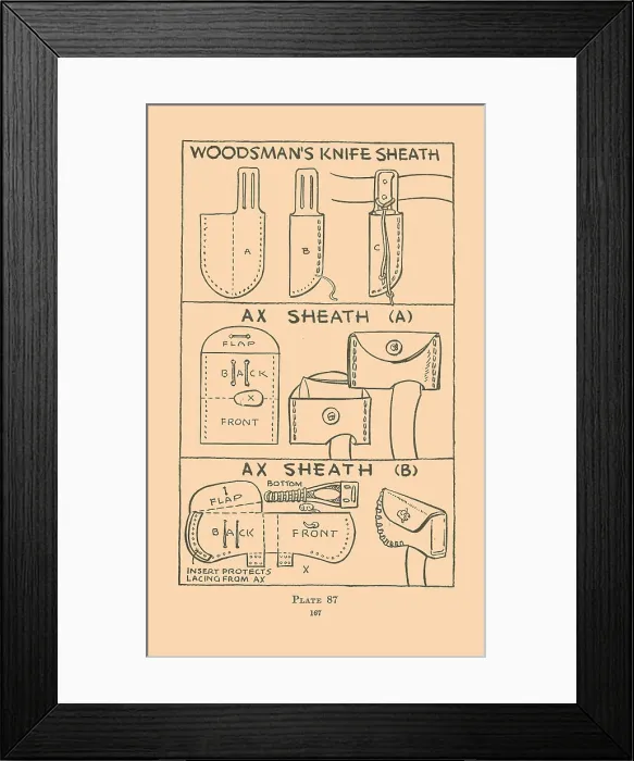 Framed Print : Woodsman's Knife Sheath Framed Print : Woodsman's Knife Sheath