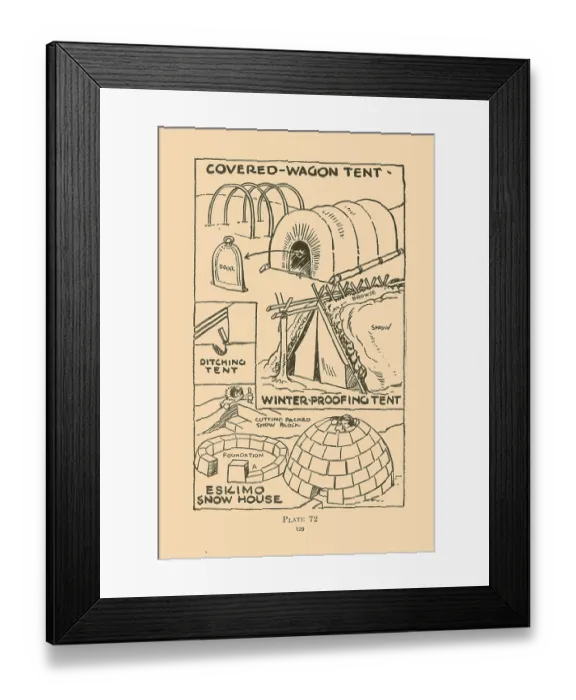 Framed Print : Covered Wagon Tent / Eskimo Snow House Framed Print : Covered Wagon Tent / Eskimo Snow House